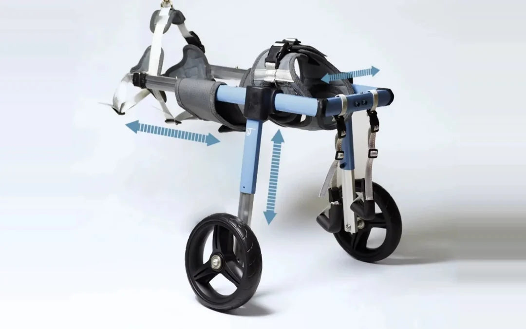 The two-wheel cart with arrows where the length, width and height adjust