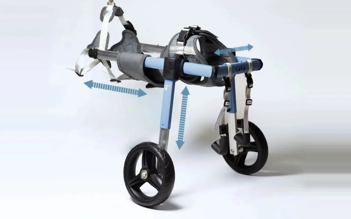 The cart with arrows where the length, width and height adjust